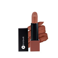 SUGAR Cosmetics Glide Peptide Serum Lipstick with Hyaluronic Acid & Vitamin E | Velvet Matte Finish | Long Lasting & Pigmented | 1 Swipe Full Coverage | 4.2gm - 01 Santorini Sunset