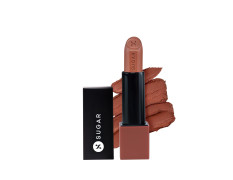 SUGAR Cosmetics Glide Peptide Serum Lipstick with Hyaluronic Acid & Vitamin E | Velvet Matte Finish | Long Lasting & Pigmented | 1 Swipe Full Coverage | 4.2gm - 01 Santorini Sunset