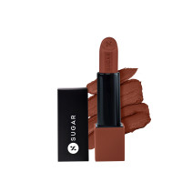 SUGAR Cosmetics Glide Peptide Serum Lipstick with Hyaluronic Acid & Vitamin E | Velvet Matte Finish | Long Lasting & Pigmented | 1 Swipe Full Coverage | 4.2gm - 07 Tuscany Truffle