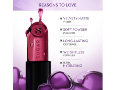 SUGAR Cosmetics Glide Peptide Serum Lipstick with Hyaluronic Acid & Vitamin E | Velvet Matte Finish | Long Lasting & Pigmented | 1 Swipe Full Coverage | 4.2gm - 07 Tuscany Truffle