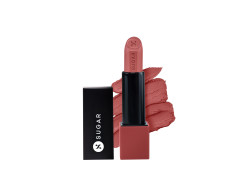 SUGAR Cosmetics Glide Peptide Serum Lipstick with Hyaluronic Acid & Vitamin E | Velvet Matte Finish | Long Lasting & Pigmented | 1 Swipe Full Coverage | 4.2gm - 02 Positano Peach