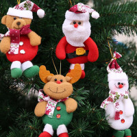 HOM 4 Pcs Christmas Tree Decoration Items - Christmas Decor with Santa Claus Ornaments for Xmas Tree, Door, Window (Red, 4PCS)