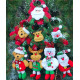 HOM 4 Pcs Christmas Tree Decoration Items - Christmas Decor with Santa Claus Ornaments for Xmas Tree, Door, Window (Red, 4PCS)