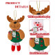 HOM 4 Pcs Christmas Tree Decoration Items - Christmas Decor with Santa Claus Ornaments for Xmas Tree, Door, Window (Red, 4PCS)