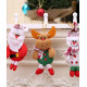 HOM 4 Pcs Christmas Tree Decoration Items - Christmas Decor with Santa Claus Ornaments for Xmas Tree, Door, Window (Red, 4PCS)