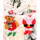HOM 4 Pcs Christmas Tree Decoration Items - Christmas Decor with Santa Claus Ornaments for Xmas Tree, Door, Window (Red, 4PCS)