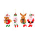 HOM 4 Pcs Christmas Tree Decoration Items - Christmas Decor with Santa Claus Ornaments for Xmas Tree, Door, Window (Red, 4PCS)