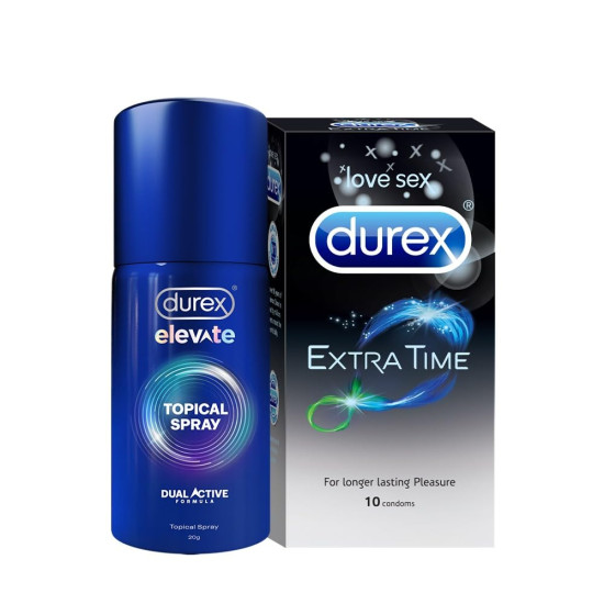 Durex Extra Time Condoms 10s And Durex Spray Combo