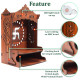 Sehaz Artworks Pooja Mandir for Home Big Size | Puja Mandir for Home Wall Mounted | Wooden Temple | Pooja Stand