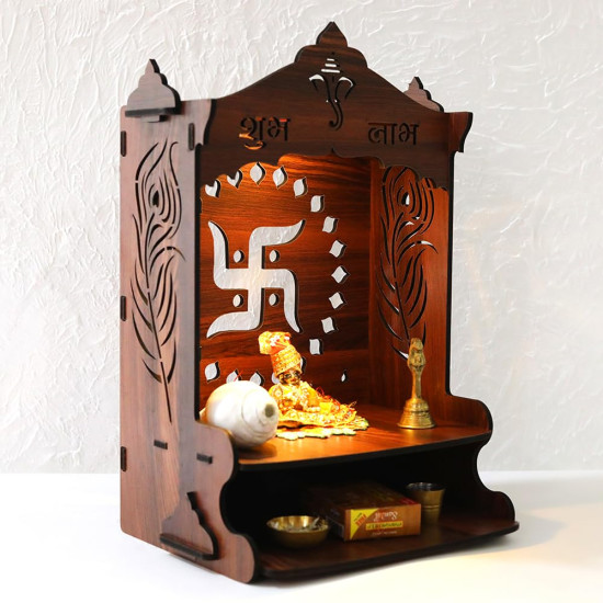 Sehaz Artworks Pooja Mandir for Home Big Size | Puja Mandir for Home Wall Mounted | Wooden Temple | Pooja Stand