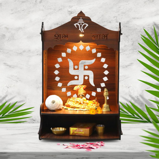 Sehaz Artworks Pooja Mandir for Home Big Size | Puja Mandir for Home Wall Mounted | Wooden Temple | Pooja Stand