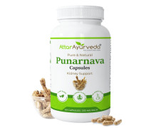 Attar Ayurveda Punarnava Capsules 350 mg - 60 capsules for Kidney Support | Support Digestion, Detoxify Body | Pure and Natural | Non-GMO