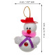 eCraftIndia Merry Christmas Decor Snowman Hanging Ornaments (Pack of 6) Props Christmas Tree Decorations Items for Home Office | Xmas Gift for Women Men Family Friends