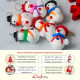 eCraftIndia Merry Christmas Decor Snowman Hanging Ornaments (Pack of 6) Props Christmas Tree Decorations Items for Home Office | Xmas Gift for Women Men Family Friends