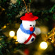 eCraftIndia Merry Christmas Decor Snowman Hanging Ornaments (Pack of 6) Props Christmas Tree Decorations Items for Home Office | Xmas Gift for Women Men Family Friends