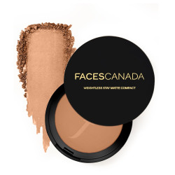 FACESCANADA Weightless Stay Matte Finish Compact Powder - Toffee 05, 9g | SPF 20 | Non Oily Matte Look | Evens Out Complexion | Prevents Acne | Blends Effortlessly | Pressed Powder For All Skin Types
