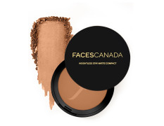 FACES CANADA Weightless Stay Matte Finish Compact Powder - Natural Almond 06, 9g | SPF 20 | Non Oily Matte Look | Evens Out Complexion | Prevents Acne | Blends Effortlessly | Pressed Powder For All Skin Types