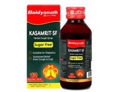Baidyanath Kasamrit Sugar Free Herbal and Ayurvedic Cough Syrup, Non-Drowsy Formula, with Goodness of Tulsi, Mulethi, Pippal, Chhoti Kateri and 9 other Essential Herbs | 200 Ml