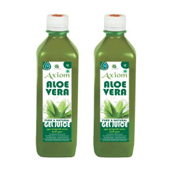 Axiom Ayurveda Aloevera Juice -1L (Pack Of 2) | Rejuvenates Skin and Hair | Natural tonic for Immunity Boost | Helpful For Liver & Digestive Health | Supprts Detoxifies Body