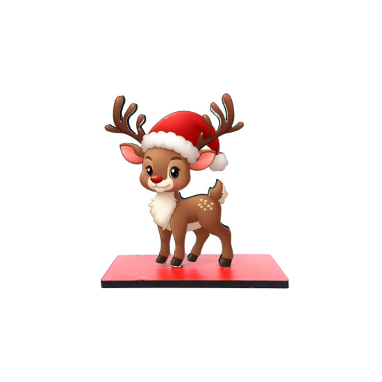 Deer 4mm MDF Tabletop showpiece, Christmas Gift, Christmas Decoration Item for Home