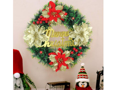 TIED RIBBONS Artificial Christmas Wreath (Large, 33 cm) for Church Decoration Table Tree Wall Door Hanging Decorative Ornaments Xmas Garlands - Christmas Decorations Items for Home