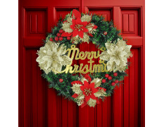 TIED RIBBONS Artificial Christmas Wreath (Large, 33 cm) for Church Decoration Table Tree Wall Door Hanging Decorative Ornaments Xmas Garlands - Christmas Decorations Items for Home