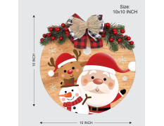 Wooden Christmas Decoration Wreath Banner Door Wall Hanging| Christmas Tree Decoration Items| Hanging Ornaments Props|Decorations Items for Home Office