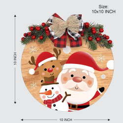 Wooden Christmas Decoration Wreath Banner Door Wall Hanging| Christmas Tree Decoration Items| Hanging Ornaments Props|Decorations Items for Home Office