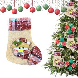 Wanna Party Christmas Stockings Decoration Christmas Hanging Socks Suitable for Christmas Tree Ornament Items Xmas Home Wall Decor- Set of 1