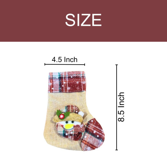 Wanna Party Christmas Stockings Decoration Christmas Hanging Socks Suitable for Christmas Tree Ornament Items Xmas Home Wall Decor- Set of 1