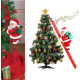 TIED RIBBONS Santa Claus on Ladder (Multi, 24 cm x 12 cm) Santa Climbing Ladder Doll Decoration Toy for Xmas Party Home Door Wall Decoration - Christmas Decorations for Home
