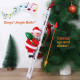 TIED RIBBONS Santa Claus on Ladder (Multi, 24 cm x 12 cm) Santa Climbing Ladder Doll Decoration Toy for Xmas Party Home Door Wall Decoration - Christmas Decorations for Home