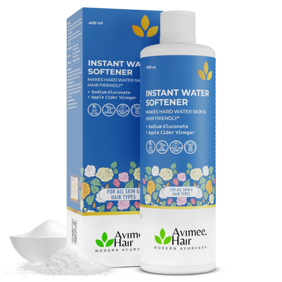 Avimee Herbal Instant Water Softener,400 ml | Makes Your Water Hair & Skin Friendly | Reduces Hair Fall & Skin Itching | Disables Hardness & Maintains pH Level | Kunwar Charcoal Facewash, 50 ml (Combo)