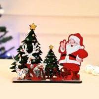 CraftVatika Merry Christmas Decorations for Table Showpiece for Xmas Decoration for Home & Office, Table Decor, Christmas Decoration Items, Xmas Ornaments Gifts MDF Wooden Tabletop Home Decor Items