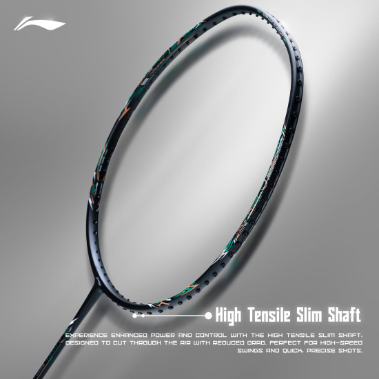 Li-Ning G-Force 3800 II Superlite Strung Badminton Racket with Full Cover | 5U | Maximum Tension ≤ 30 Lbs (Black) Li-Ning G-Force 3800 II Superlite Strung Badminton Racket with Full Cover | 5U | Maximum Tension ≤ 30 Lbs (Black)