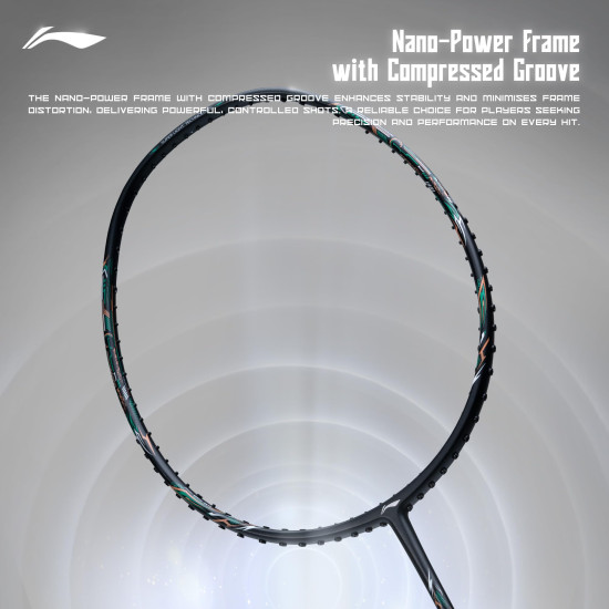 Li-Ning G-Force 3800 II Superlite Strung Badminton Racket with Full Cover | 5U | Maximum Tension ≤ 30 Lbs (Black) Li-Ning G-Force 3800 II Superlite Strung Badminton Racket with Full Cover | 5U | Maximum Tension ≤ 30 Lbs (Black)