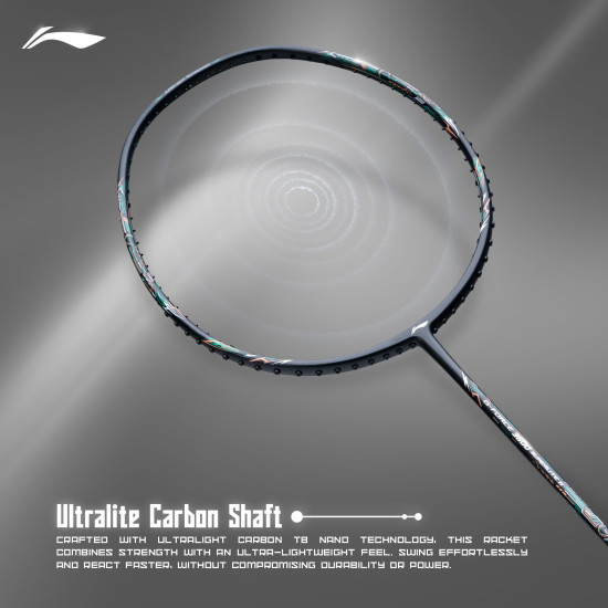 Li-Ning G-Force 3800 II Superlite Strung Badminton Racket with Full Cover | 5U | Maximum Tension ≤ 30 Lbs (Black) Li-Ning G-Force 3800 II Superlite Strung Badminton Racket with Full Cover | 5U | Maximum Tension ≤ 30 Lbs (Black)