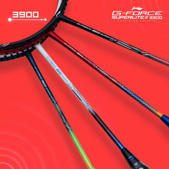 Li-Ning Li-Ning G-Force 3800 II Superlite Unstrung Badminton Racket with Full Cover | 5U | Maximum Tension ≤ 30 Lbs (Navy/Neon Green)