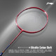 Li-Ning Li-Ning G-Force 3800 II Superlite Strung Badminton Racket with Full Cover | 5U | Maximum Tension ≤ 30 Lbs (DK Red/Navy)