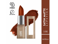 Love Earth Satin Matte Lipstick | Lightweight | Long-Lasting Wear,Lips Moisturised | Satin Creamy-Matte Finish |3.5G