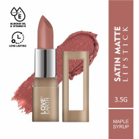 Love Earth Satin Matte Lipstick - Maple Syrup | Lightweight | Long-Lasting Wear,Lips Moisturised | Satin Creamy-Matte Finish |3.5G
