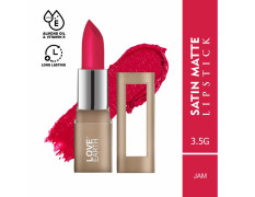 Love Earth Satin Matte Lipstick - Jam | Lightweight | Long-Lasting Wear,Lips Moisturised | Satin Creamy-Matte Finish |3.5G