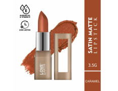 Love Earth Satin Matte Lipstick - Caramel | Lightweight | Long-Lasting Wear,Lips Moisturised | Satin Creamy-Matte Finish |3.5G