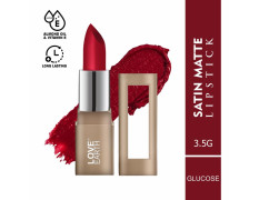 Love Earth Satin Matte Lipstick - Glucose | Lightweight | Long-Lasting Wear,Lips Moisturised | Satin Creamy-Matte Finish |3.5G