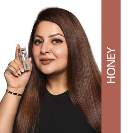 Love Earth Satin Matte Lipstick - Honey | Lightweight | Long-Lasting Wear,Lips Moisturised | Satin Creamy-Matte Finish |3.5G