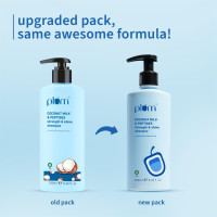 Plum Coconut Milk & Peptides Shampoo 250ml & Conditioner 175g Combo for Dry & Frizzy Hair | 22X Softer, Hydrated, & Smooth Hair | SLS & Paraben Free, pH Balanced Shampoo & Conditioner for Women & Men