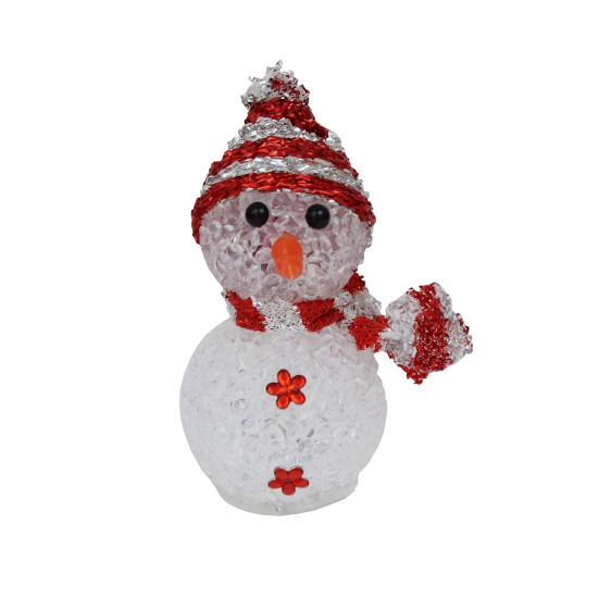 TIED RIBBONS Christmas Decoration for Home (Set of 4, Multi) Led Snowman Lights for Indoor Outdoor Tabletop Xmas Night Gift Set - Christmas Decorations for Home