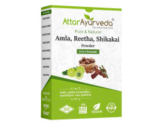 Attar Ayurveda Amla, Reetha, Shikakai powder for Hair growth | Natural Hair cleanser | 100% Pure and Natural | No-SLS, No-Paraben