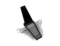 SPARTAN Carbon Steel Combination Spanner Set/Wrench Set/Tool Kit Multipurpose Home Use and Professional Spanners, Corrosion Resistant Chrome Plating Open Jaw and Ring Spanners (Silver, Set of 12)