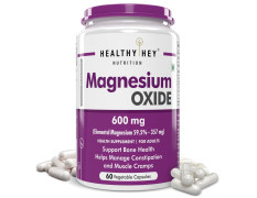 HealthyHey Nutrition Magnesium Oxide - 600mg/serving - 60 Vegetable Capsules